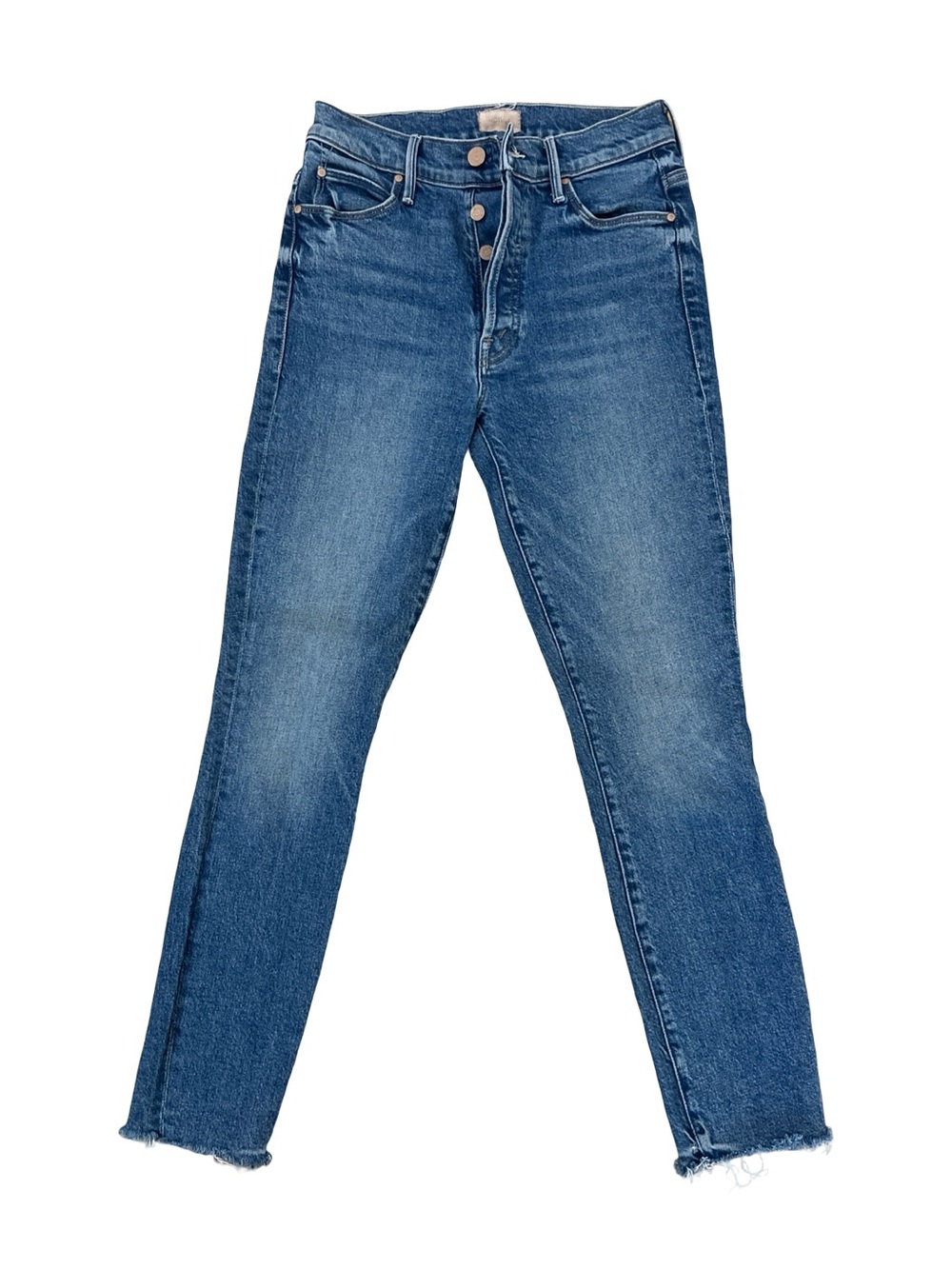 MOTHER Denim The Stunner Ankle Fray Skinny Jeans Crate Digger Size 26